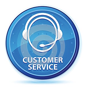 Customer service (customer care icon) midnight blue prime round button