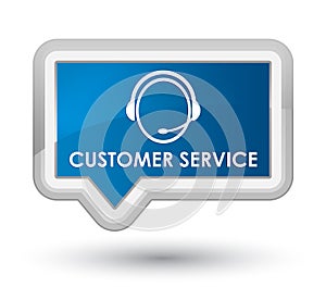 Customer service (customer care icon) prime blue banner button