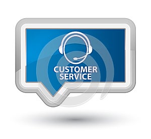 Customer service (customer care icon) prime blue banner button