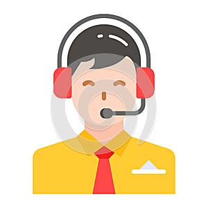 Customer service and customer representative vector icon in editable style