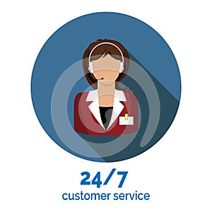 Customer service flat icon