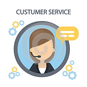 Customer service icon.