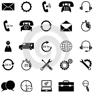 Customer service icon set