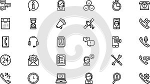 Customer service icons High-Quality Vector Icons Collection with Editable Stroke. Ideal for Professional and Creative photo