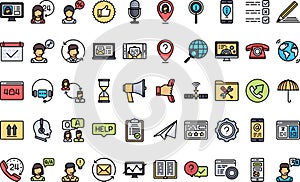 Customer service icons High-Quality Vector Icons Collection with Editable Stroke. Ideal for Professional and Creative photo