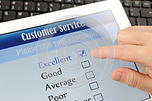 Customer service online survey