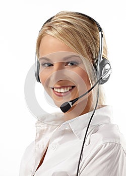 Customer Service Operator-Isolated White