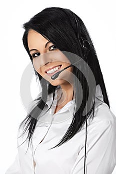 Customer Service Operator White Background