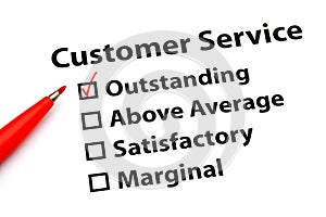Customer service performance form
