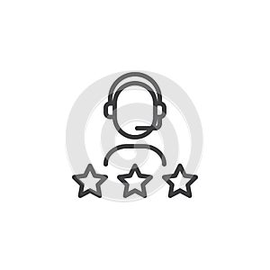Customer service rating outline icon