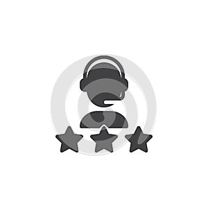 Customer service rating vector icon