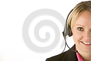 Customer Service Representative With Headset