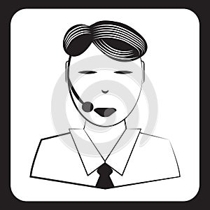 customer service representative. Vector illustration decorative design