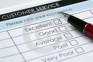 Customer service satisfaction survey