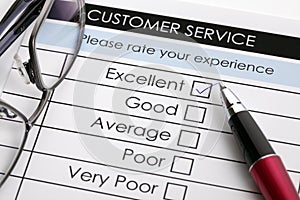 Customer service satisfaction survey