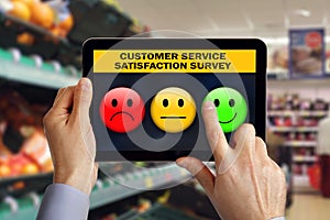 Customer service satisfaction survey photo