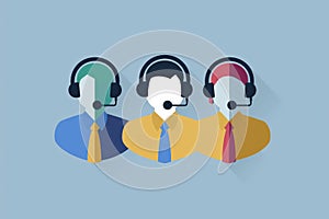 Customer service, Support call center, Hotline operator illustration concept