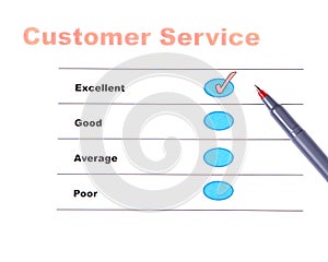Customer service survey with