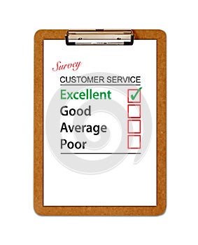 Customer Service Survey Clipboard
