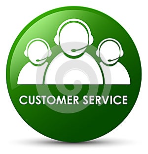 Customer service (team icon) green round button