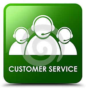 Customer service (team icon) green square button