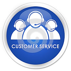 Customer service (team icon) premium blue round button