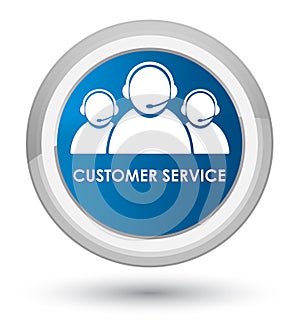 Customer service (team icon) prime blue round button