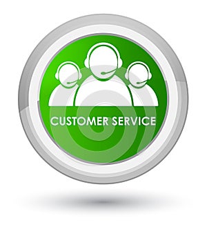 Customer service (team icon) prime green round button