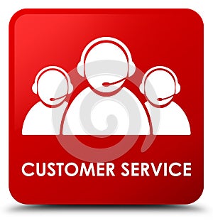 Customer service (team icon) red square button