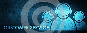 Customer service (team icon) special blue banner background