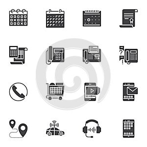 Customer service vector icons set