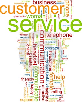 Customer service word cloud