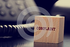 Customer services Complaint concept photo