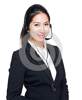 Customer services operator portrait