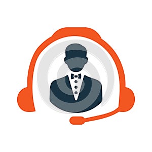 Customer, support, care icon. Simple vector design