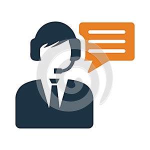 Customer, support, chat, hotline, service icon. Simple vector design