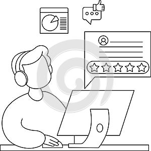 Customer Support Illustration whic can easy to edit