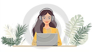 Customer Support Representative Working Remotely photo