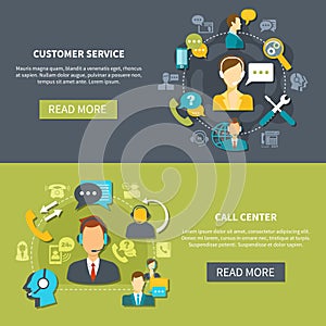 Customer Support Service Banners