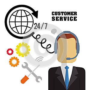 Customer support service icons