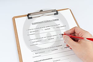 Customer survey form