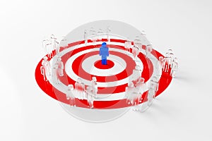 Customer target audience marketing strategy. Social media user marketing