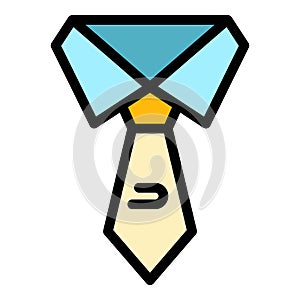 Customer tie icon color outline vector