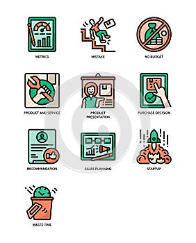 Customer validation icons set