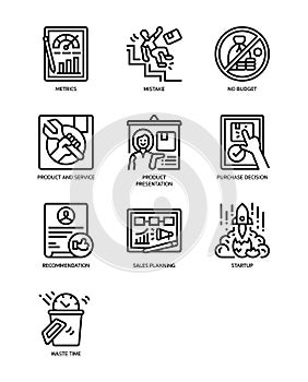 Customer validation icons set