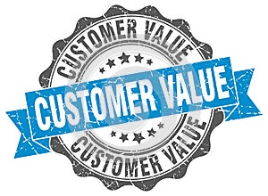 customer value seal. stamp
