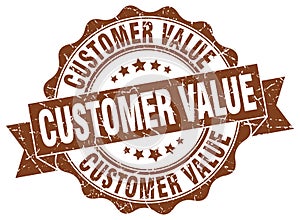 customer value seal. stamp