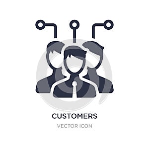 customers icon on white background. Simple element illustration from Technology concept