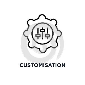 customisation icon. customisation concept symbol design, vector