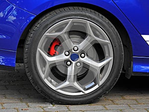 Customised custom alloy sports wheel brake disc car